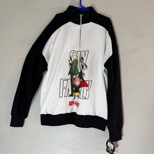 Spy x Family Quarter Zip Sweatshirt NEW NWT
